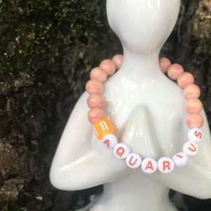 Aquarius California Rainbow Obsidian Crystal Bead Stretch Bracelet